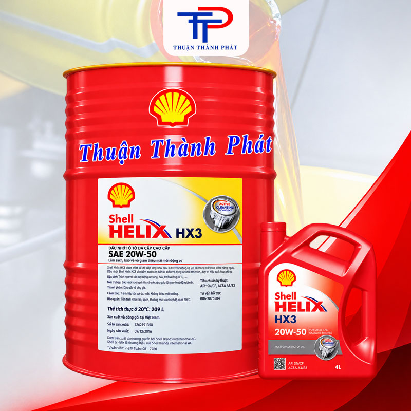 Helix HX3 20W-50 Phuy, Bình 4L