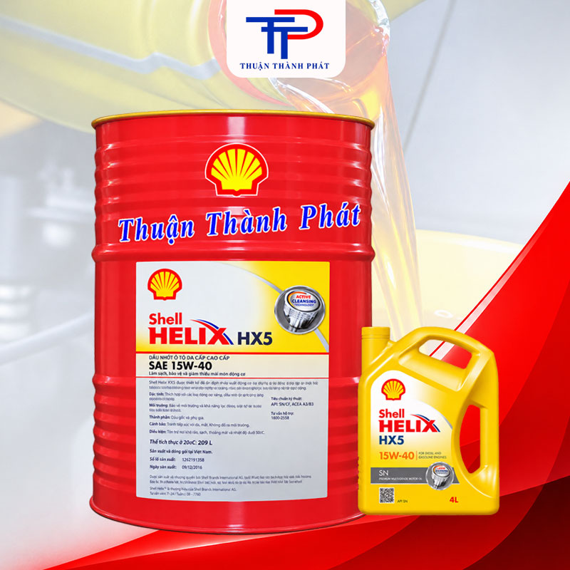 Helix HX5 15W- 40 Phuy, Bình 4L
